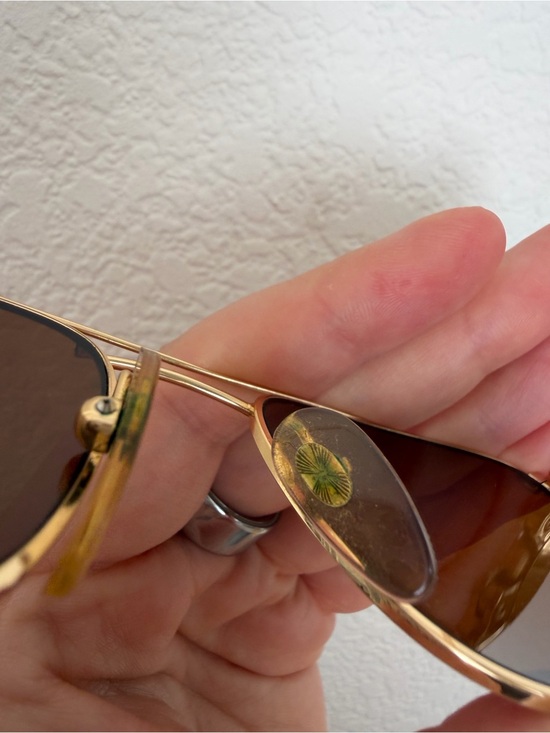 Persol PM43 Gold Navigator Aviator Sunglasses Brown Lenses Meflecto Italy 54-18 main image 6